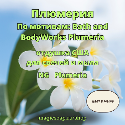 "Плюмерия" (По мотивам: BBW’s Plumeria) - отдушка США