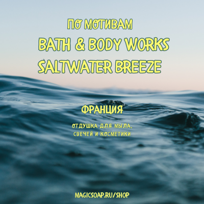 По мотивам "Bath & Body Works —Saltwater Breeze" - отдушка для мыла и косметики 
