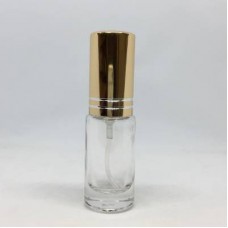 Флакон-спрей, стекло прозрачный , "Mini" 5 мл (крышка золото)