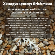 Хондрус криспус (Irish moss, ирландский мох), водно-глицериновый экстракт (ECOCERT), растительный силикон