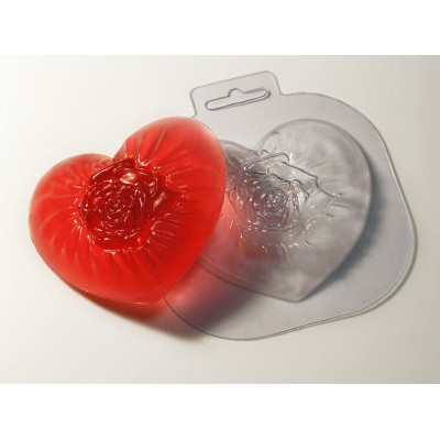 Шелковое сердце - пластиковая форма для мыла