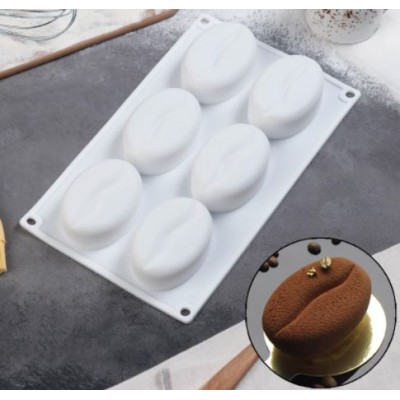 Кофейные зёрна, 28,5×17 см, цвет белый - форма для мыла и плиток