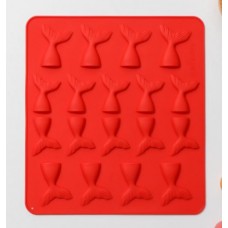 "Хвост русалки", 25×22,5×0,4 см, 18 ячеек- силиконовая форма для мыла