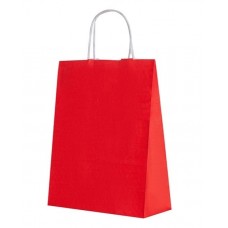 Пакет крафт с крученой ручкой, "Красный", 25*11*32 см