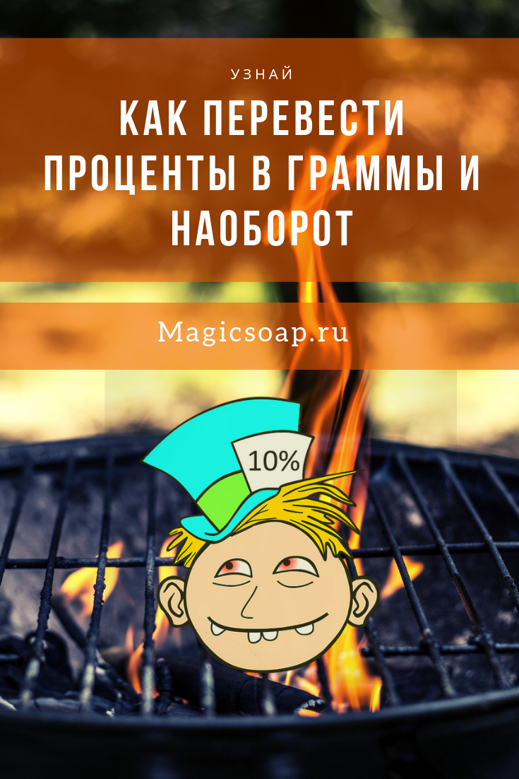 Что делать с этими процентами? Или как перевести проценты в граммы и  наоборот - число в проценты! | Волшебное мыло и прочие удовольствия